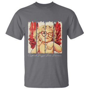 Retro Cupid Says Six Seven T Shirt 67 Valentines Day TS12 Charcoal Print Your Wear