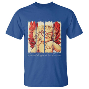 Retro Cupid Says Six Seven T Shirt 67 Valentines Day TS12 Royal Blue Print Your Wear