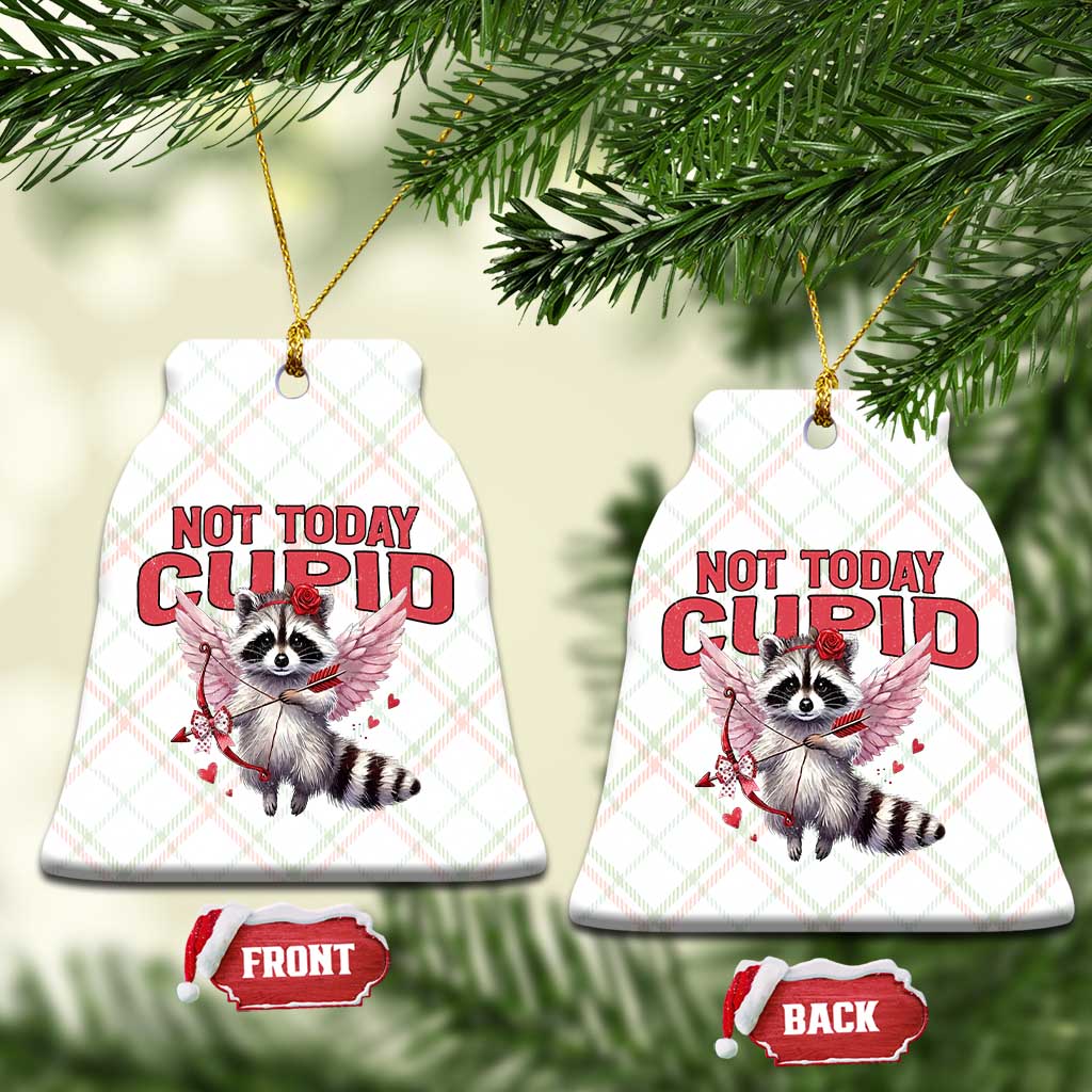 Funny Raccoon Cupid Anti Valentine Ceramic Ornament Not Today Cupid TS12 Print Your Wear