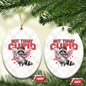 Funny Raccoon Cupid Anti Valentine Ceramic Ornament Not Today Cupid TS12 Print Your Wear