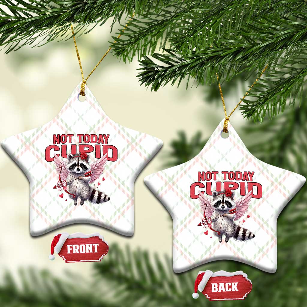 Funny Raccoon Cupid Anti Valentine Ceramic Ornament Not Today Cupid TS12 Print Your Wear