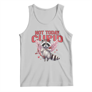 Funny Raccoon Cupid Anti Valentine Tank Top Not Today Cupid TS12 Ash Print Your Wear