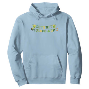 Lets Get Lucked Up Hoodie St Patricks Day Drinking TS12 Light Blue Print Your Wear