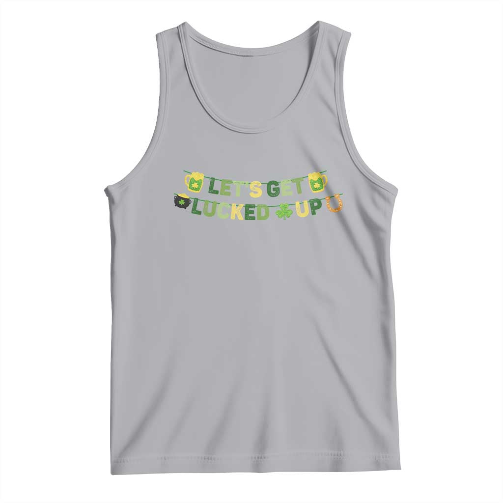 Lets Get Lucked Up Tank Top St Patricks Day Drinking TS12 Athletic Heather Print Your Wear