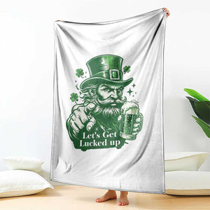 Lets Get Lucked Up Throw Blanket St Patricks Day Party Humor TS12 Print Your Wear