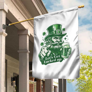 Lets Get Lucked Up Garden Flag St Patricks Day Party Humor TS12 Print Your Wear
