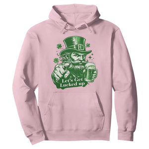 Lets Get Lucked Up Hoodie St Patricks Day Party Humor TS12 Light Pink Print Your Wear