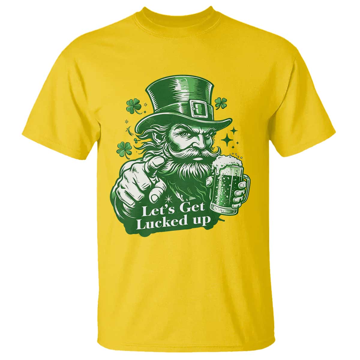 Lets Get Lucked Up T Shirt St Patricks Day Party Humor TS12 Daisy Print Your Wear
