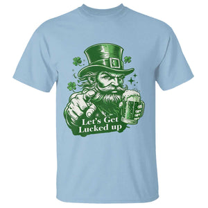 Lets Get Lucked Up T Shirt St Patricks Day Party Humor TS12 Light Blue Print Your Wear