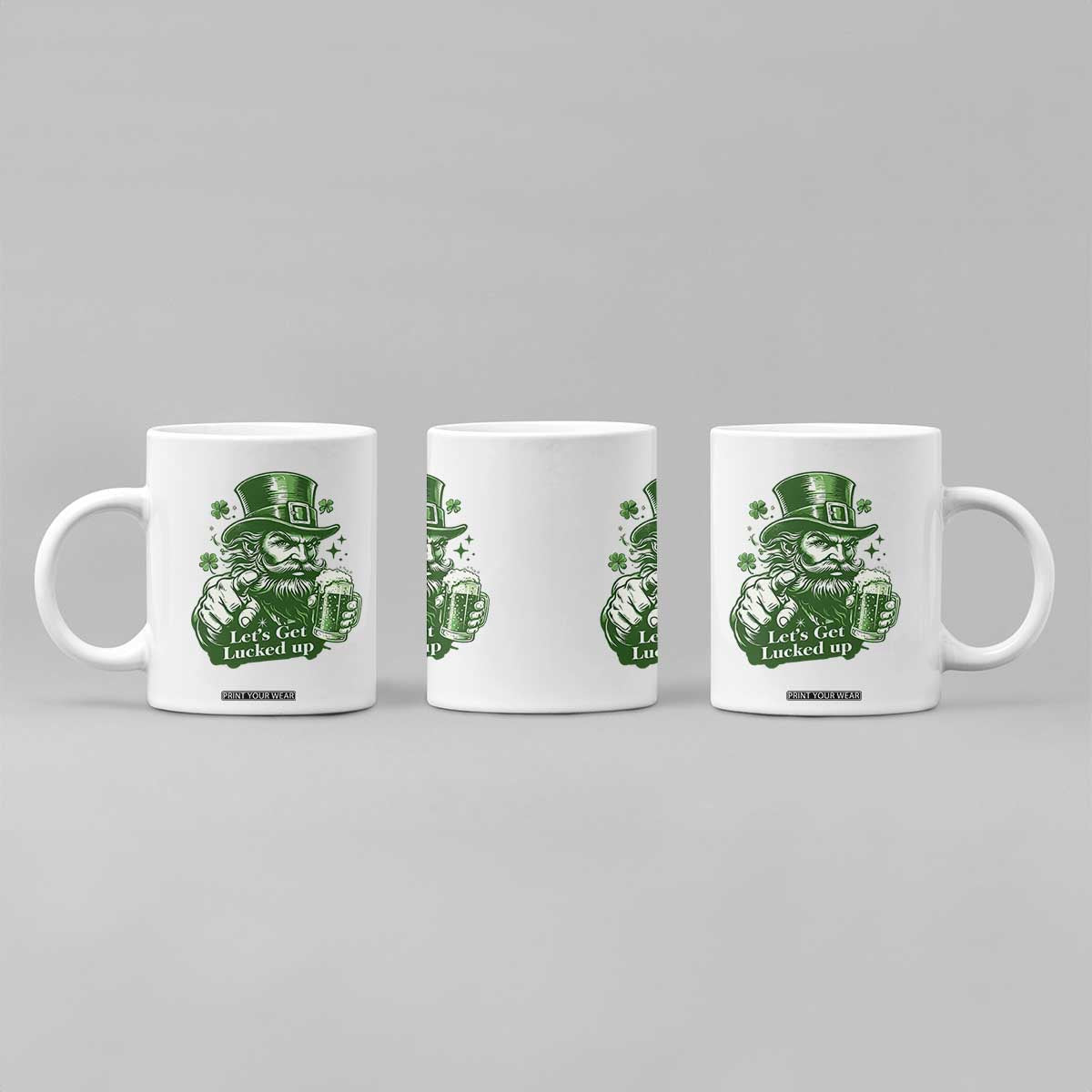 Lets Get Lucked Up Coffee Mug St Patricks Day Party Humor TS12 Print Your Wear