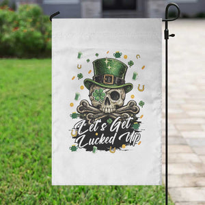 Lets Get Lucked Up Garden Flag Lucky Skeleton St Patricks Day TS12 Print Your Wear