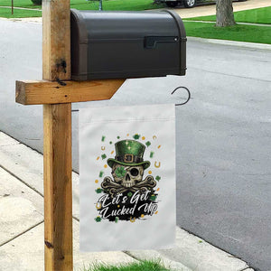 Lets Get Lucked Up Garden Flag Lucky Skeleton St Patricks Day TS12 Print Your Wear