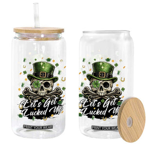 Lets Get Lucked Up Glass Can Lucky Skeleton St Patricks Day TS12 Print Your Wear