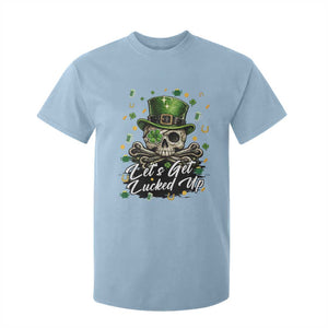 Lets Get Lucked Up T Shirt For Kid Lucky Skeleton St Patricks Day TS12 Light Blue Print Your Wear
