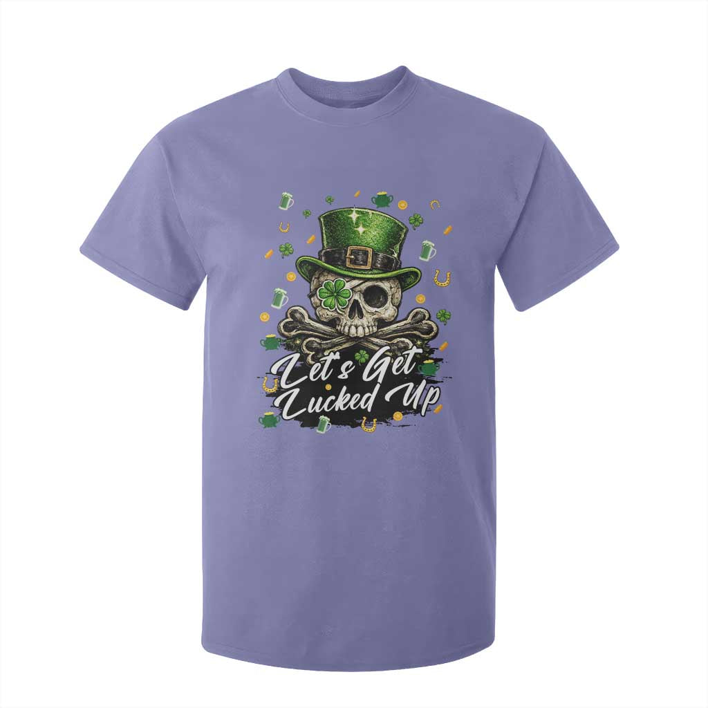 Lets Get Lucked Up T Shirt For Kid Lucky Skeleton St Patricks Day TS12 Violet Print Your Wear
