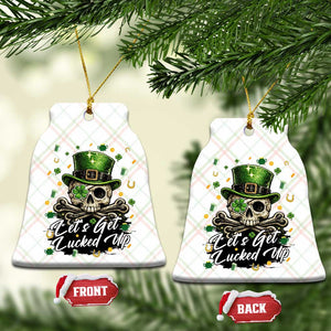 Lets Get Lucked Up Ceramic Ornament Lucky Skeleton St Patricks Day TS12 Print Your Wear