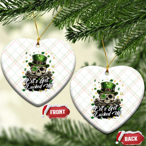 Lets Get Lucked Up Ceramic Ornament Lucky Skeleton St Patricks Day TS12 Print Your Wear