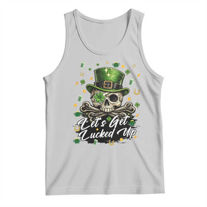 Lets Get Lucked Up Tank Top Lucky Skeleton St Patricks Day TS12 Ash Print Your Wear