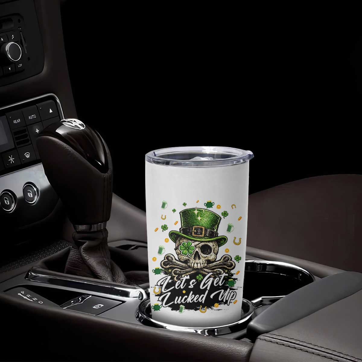 Lets Get Lucked Up Tumbler Cup Lucky Skeleton St Patricks Day TS12 Print Your Wear