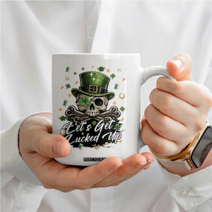 Lets Get Lucked Up Coffee Mug Lucky Skeleton St Patricks Day TS12 Print Your Wear