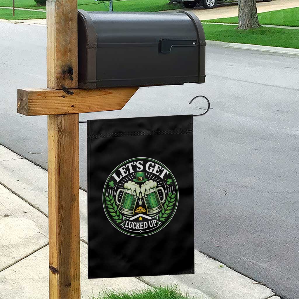 Lets Get Lucked Up Garden Flag Funny Saint Patricks Day Lucky Drinking TS12 Print Your Wear