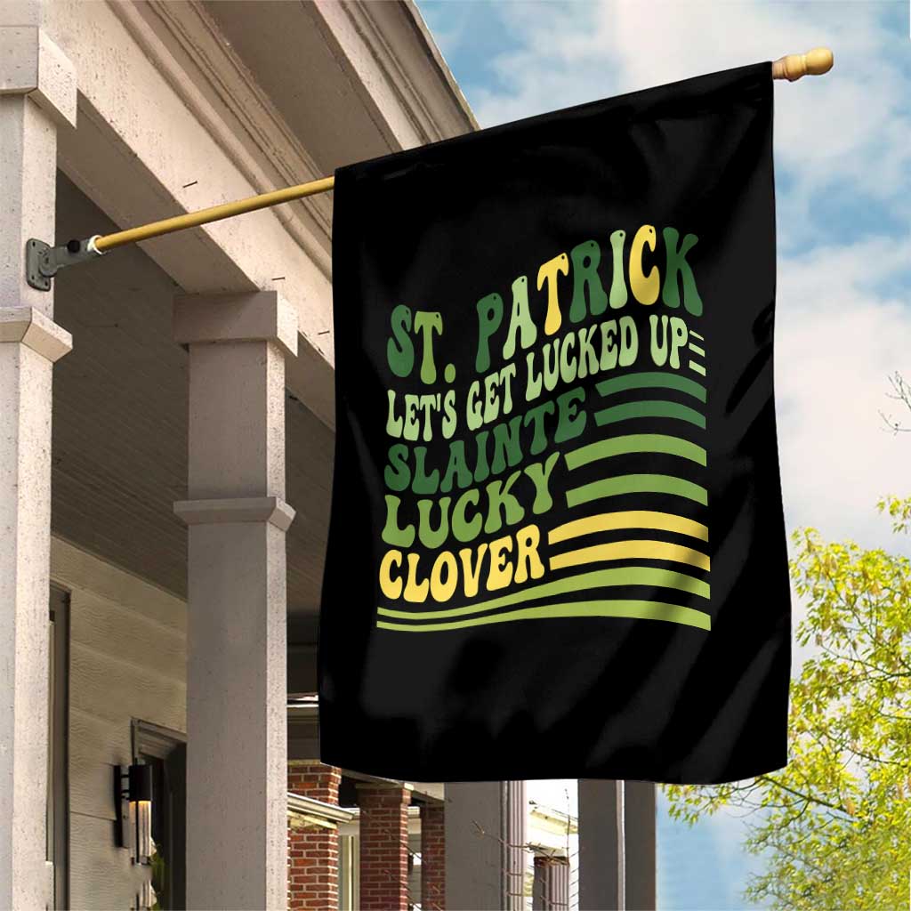 Lets Get Lucked Up Garden Flag Funny St Patricks Day TS12 Print Your Wear