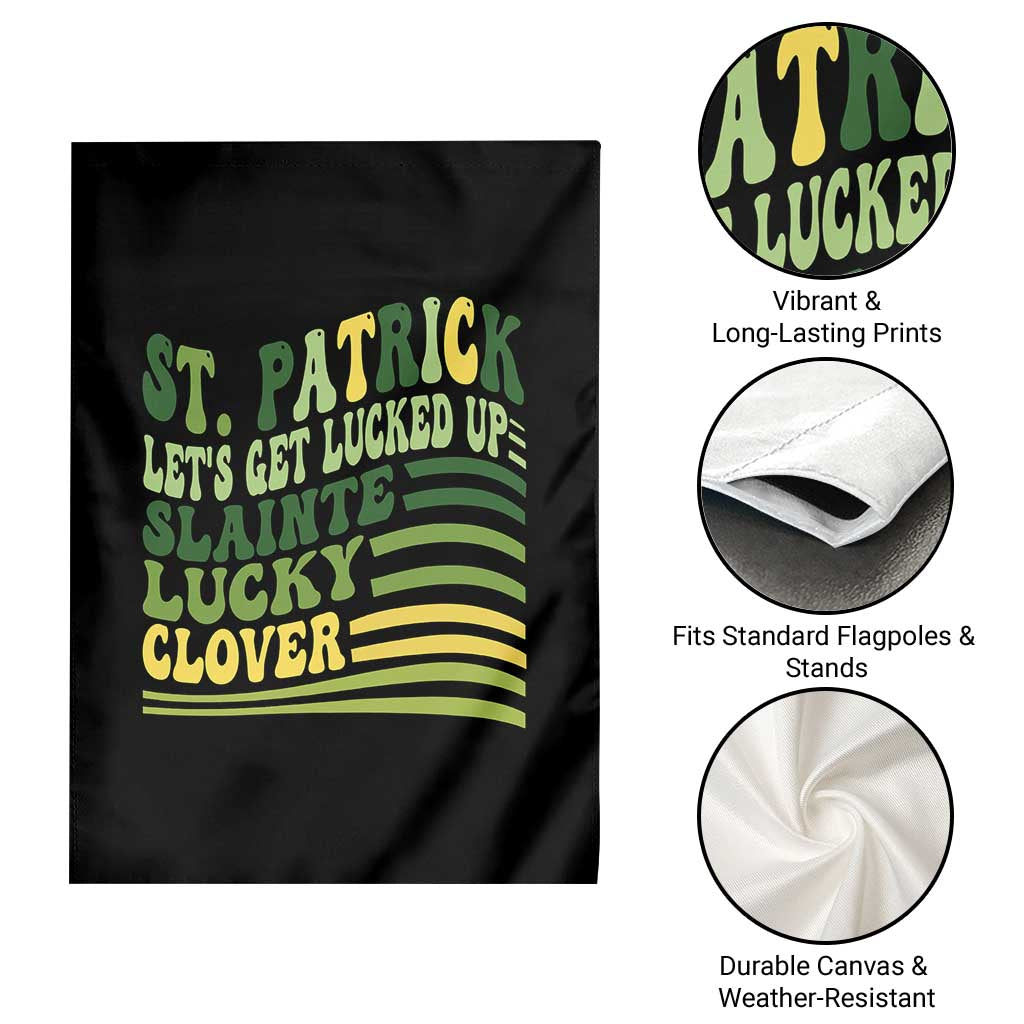 Lets Get Lucked Up Garden Flag Funny St Patricks Day TS12 Print Your Wear