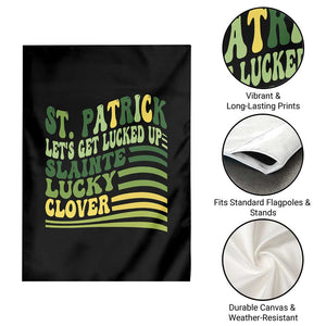 Lets Get Lucked Up Garden Flag Funny St Patricks Day TS12 Print Your Wear