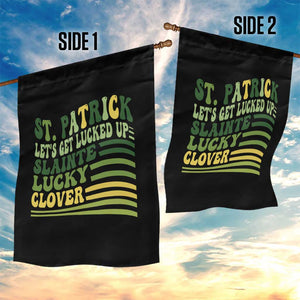 Lets Get Lucked Up Garden Flag Funny St Patricks Day TS12 Print Your Wear