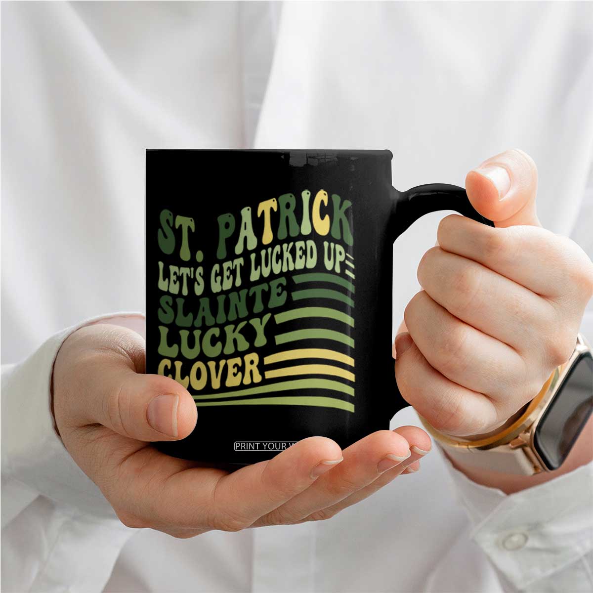 Lets Get Lucked Up Coffee Mug Funny St Patricks Day TS12 Print Your Wear