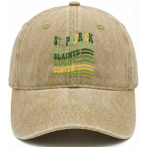 Lets Get Lucked Up Washed Cotton Baseball Cap Funny St Patricks Day TS12 Print Your Wear