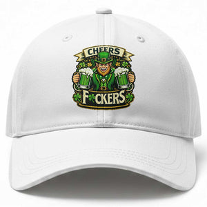 Cheers Fckers Baseball Cap Funny Leprechaun St Patricks Day Party TS12 Print Your Wear