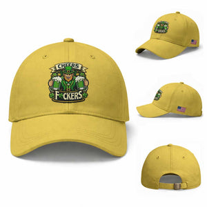 Cheers Fckers Baseball Cap Funny Leprechaun St Patricks Day Party TS12 Baseball Cap Universal Fit Yellow Print Your Wear