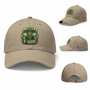 Cheers Fckers Baseball Cap Funny Leprechaun St Patricks Day Party TS12 Baseball Cap Universal Fit Khaki Print Your Wear