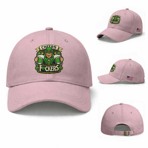 Cheers Fckers Baseball Cap Funny Leprechaun St Patricks Day Party TS12 Baseball Cap Universal Fit Light Pink Print Your Wear