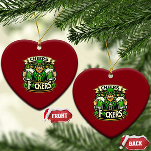 Cheers Fckers Ceramic Ornament Funny Leprechaun St Patricks Day Party TS12 Print Your Wear