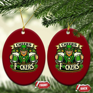 Cheers Fckers Ceramic Ornament Funny Leprechaun St Patricks Day Party TS12 Print Your Wear