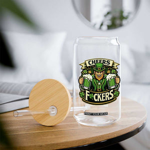 Cheers Fckers Glass Can Funny Leprechaun St Patricks Day Party TS12 Print Your Wear