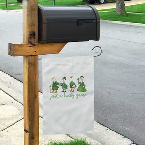 Just A Lucky Goose Garden Flag Funny St Patricks Day Irish Gift TS12 Print Your Wear