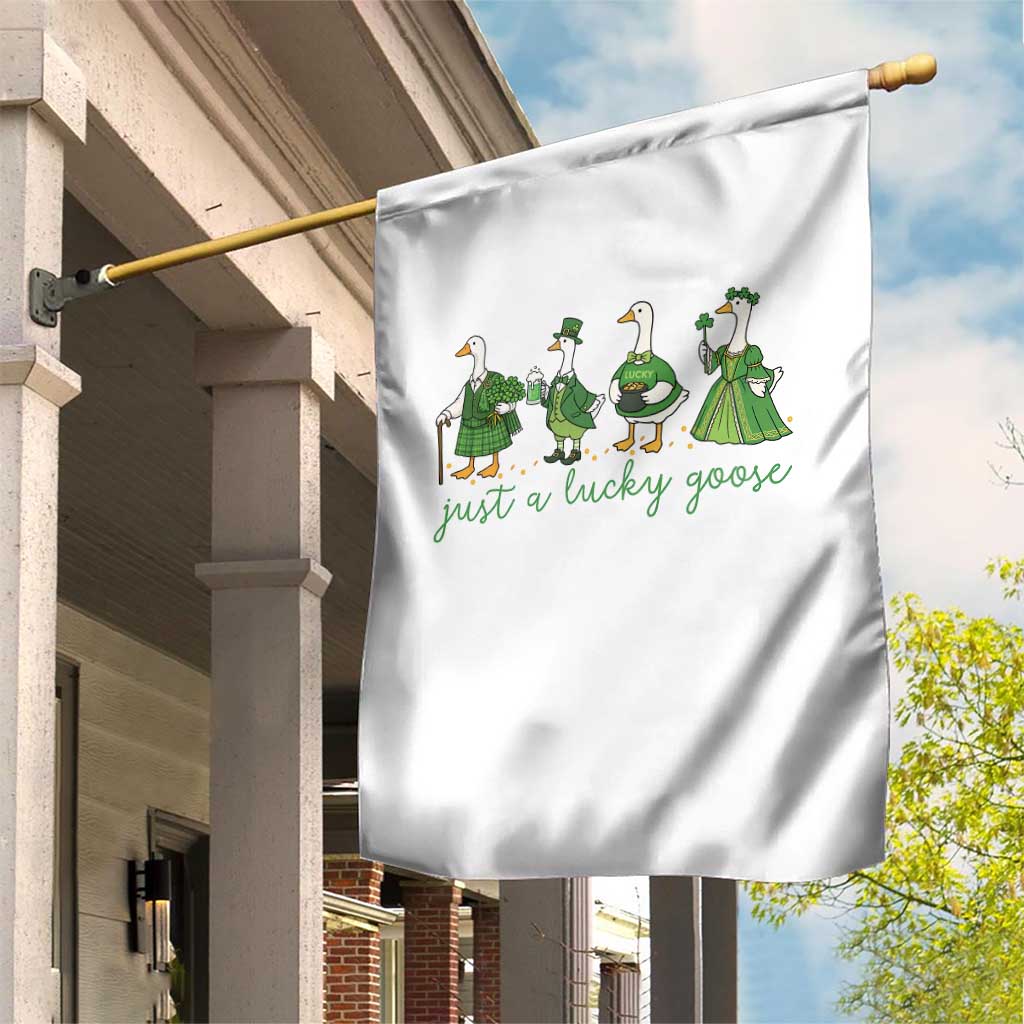 Just A Lucky Goose Garden Flag Funny St Patricks Day Irish Gift TS12 Print Your Wear