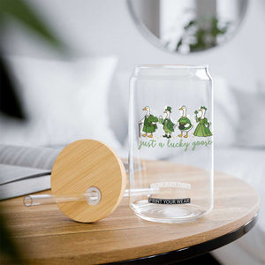 Just A Lucky Goose Glass Can Funny St Patricks Day Irish Gift TS12 Print Your Wear