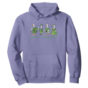 Just A Lucky Goose Hoodie Funny St Patricks Day Irish Gift TS12 Violet Print Your Wear