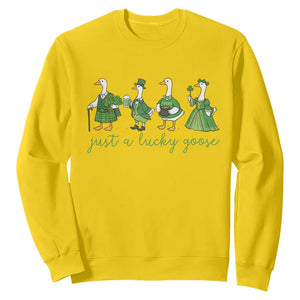 Just A Lucky Goose Sweatshirt Funny St Patricks Day Irish Gift TS12 Daisy Print Your Wear