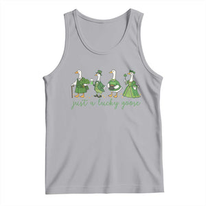 Just A Lucky Goose Tank Top Funny St Patricks Day Irish Gift TS12 Athletic Heather Print Your Wear