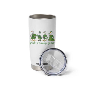 Just A Lucky Goose Tumbler Cup Funny St Patricks Day Irish Gift TS12 Print Your Wear