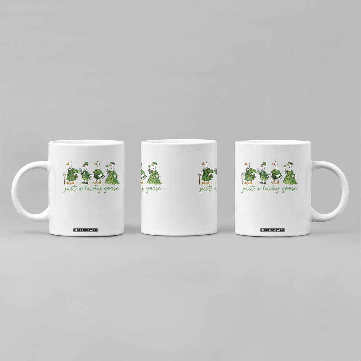 Just A Lucky Goose Coffee Mug Funny St Patricks Day Irish Gift TS12 Print Your Wear