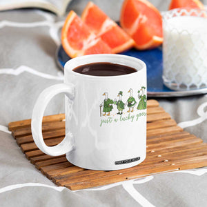 Just A Lucky Goose Coffee Mug Funny St Patricks Day Irish Gift TS12 Print Your Wear