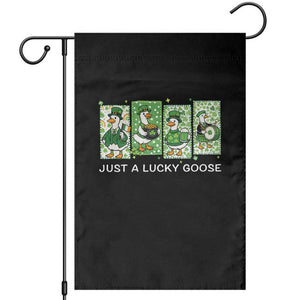 Just A Lucky Goose Garden Flag Funny Irish Crew St Patricks Day TS12 Black Print Your Wear