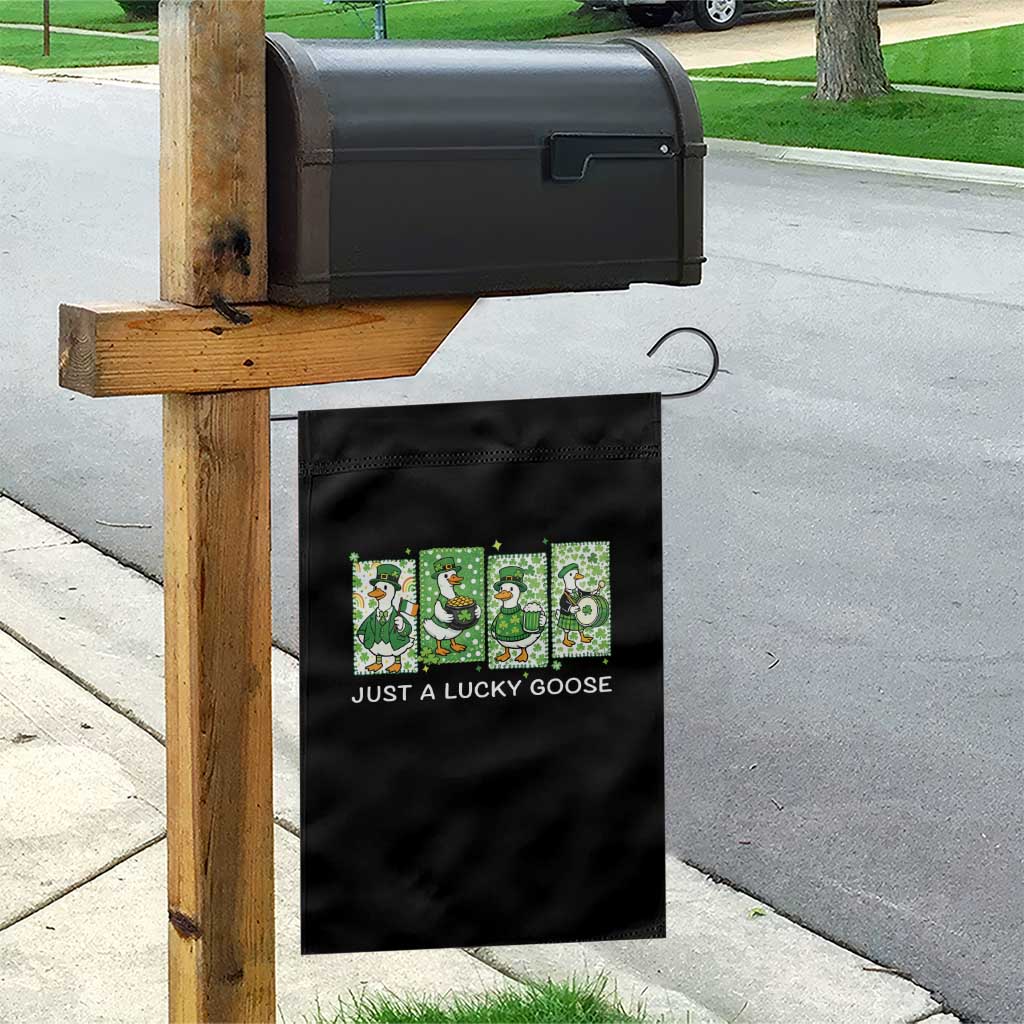 Just A Lucky Goose Garden Flag Funny Irish Crew St Patricks Day TS12 Print Your Wear