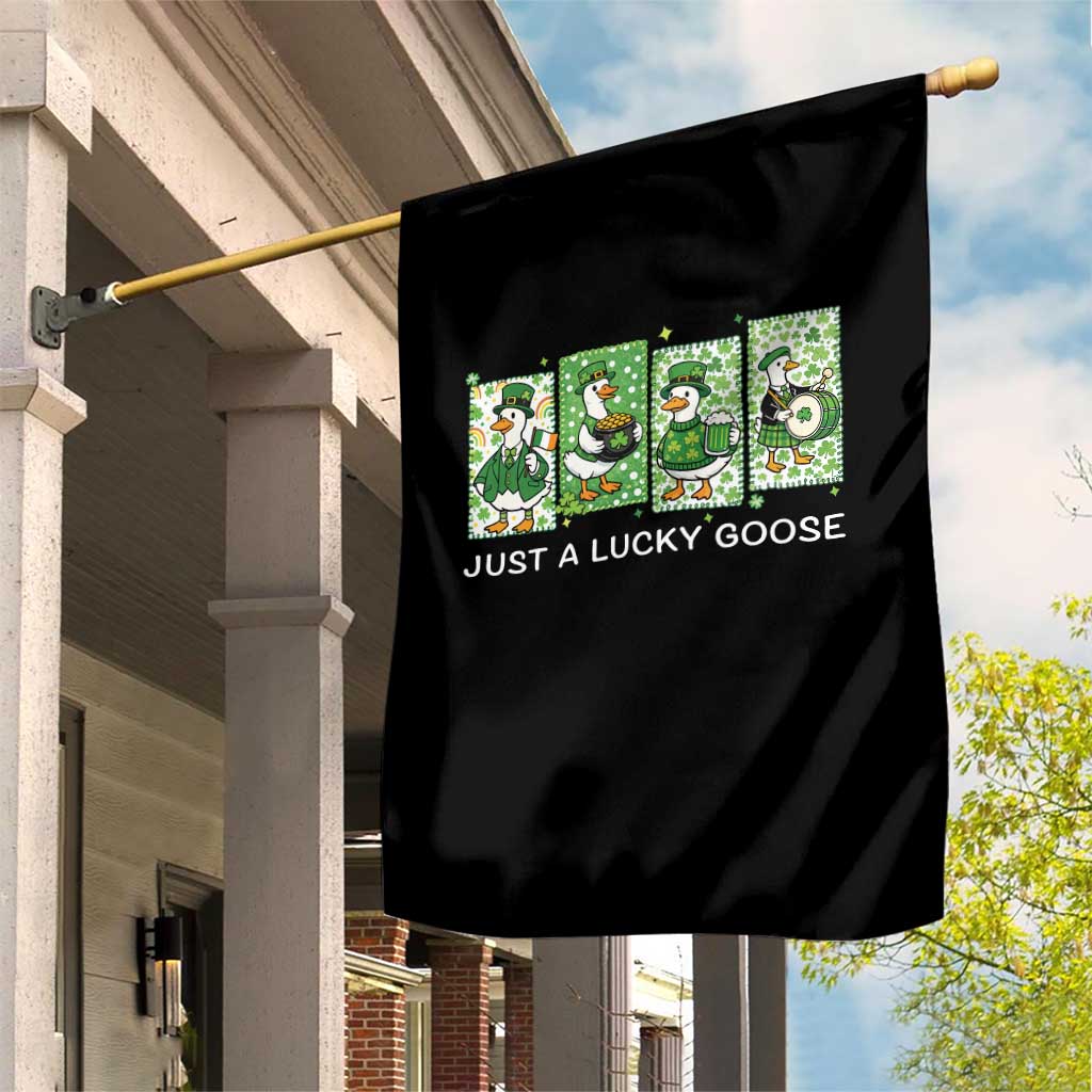 Just A Lucky Goose Garden Flag Funny Irish Crew St Patricks Day TS12 Print Your Wear